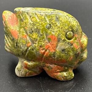 Cute Little Unakite Crystal Fish Carving!